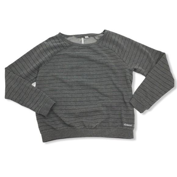 Element Sweaters - Element Gray Green Stripe Long Sleeve Pullover Top